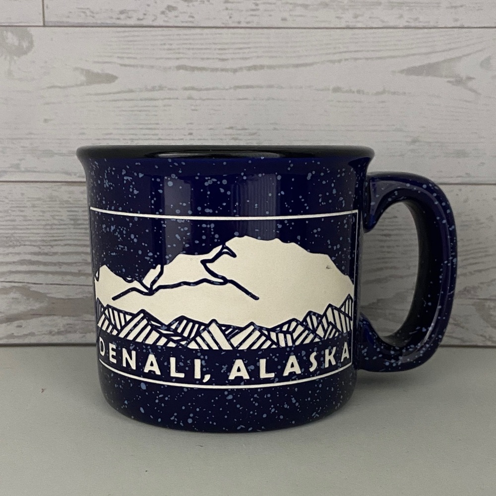 Denali Alaska Mug Blue Campfire Style Mountain Mug